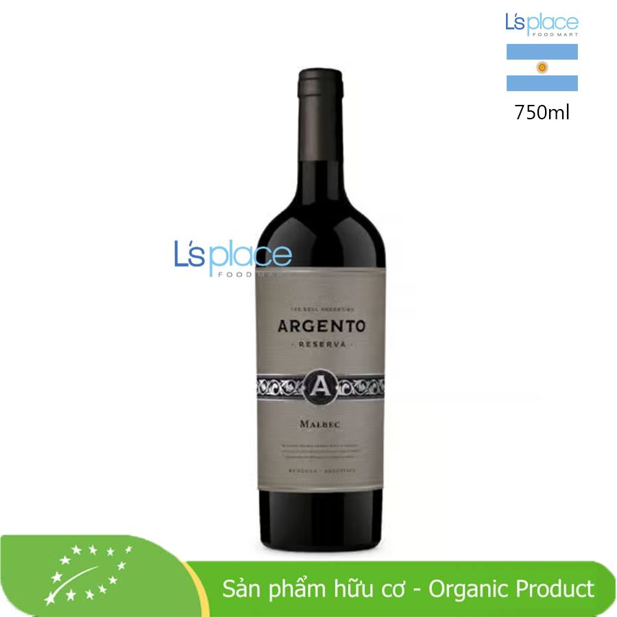 Bodega Argento Vang đỏ Malbec hữu cơ