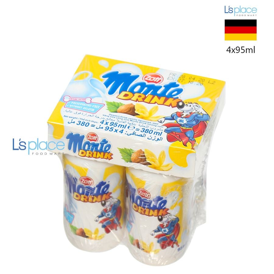 Zott Monte Drink Váng sữa uống vị vani