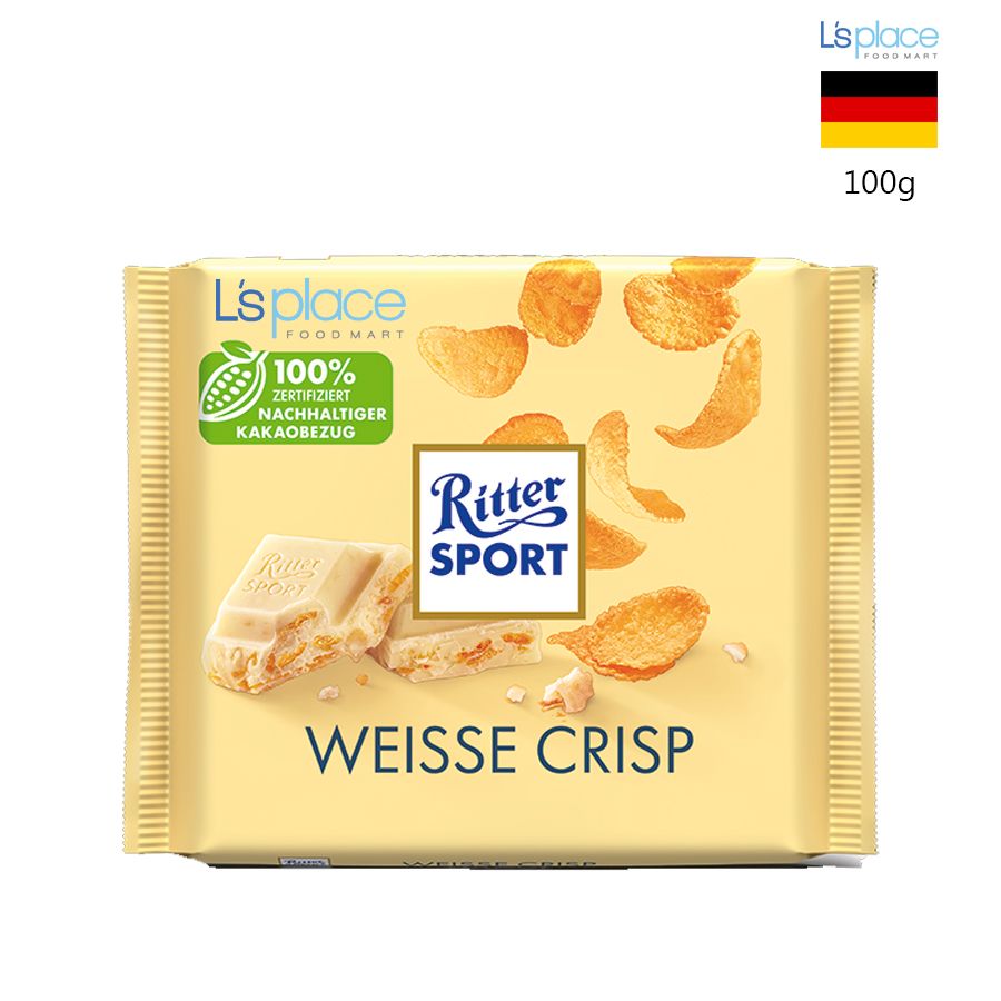 Ritter Sport Socola trắng giòn Weisse Crisp