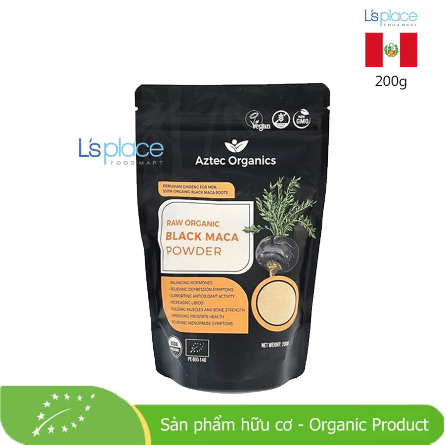 Aztec Organics Bột Maca đen thô hữu cơ