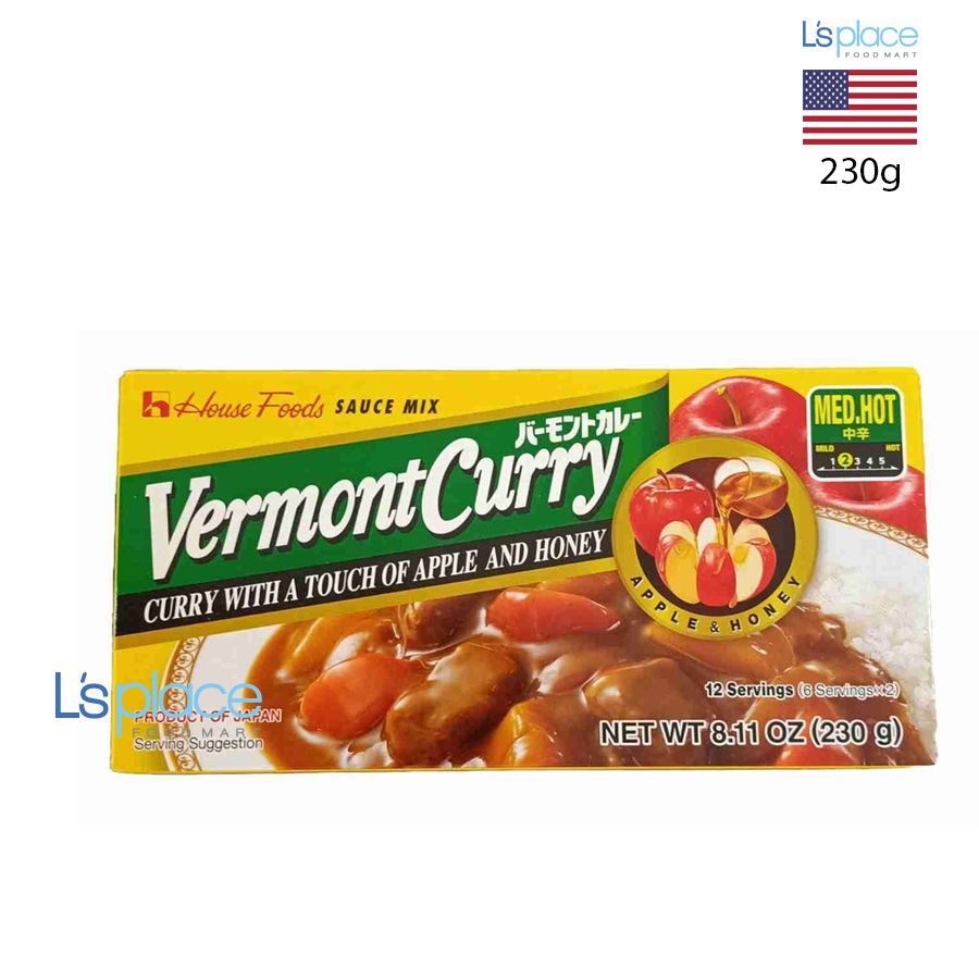 House Foods Viên xốt cà ri Vermont số 2 vị cay vừa