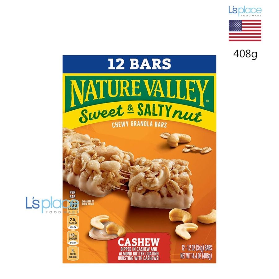 Nature Valley Ngũ cốc thanh mặn ngọt Hạt điều