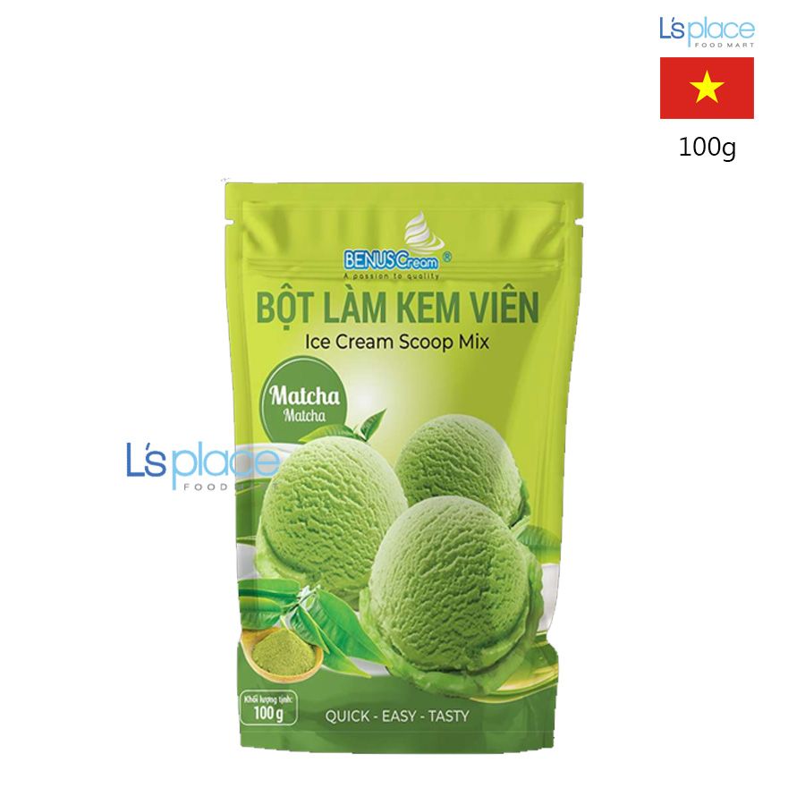 Benuscream Bột làm kem viên Matcha