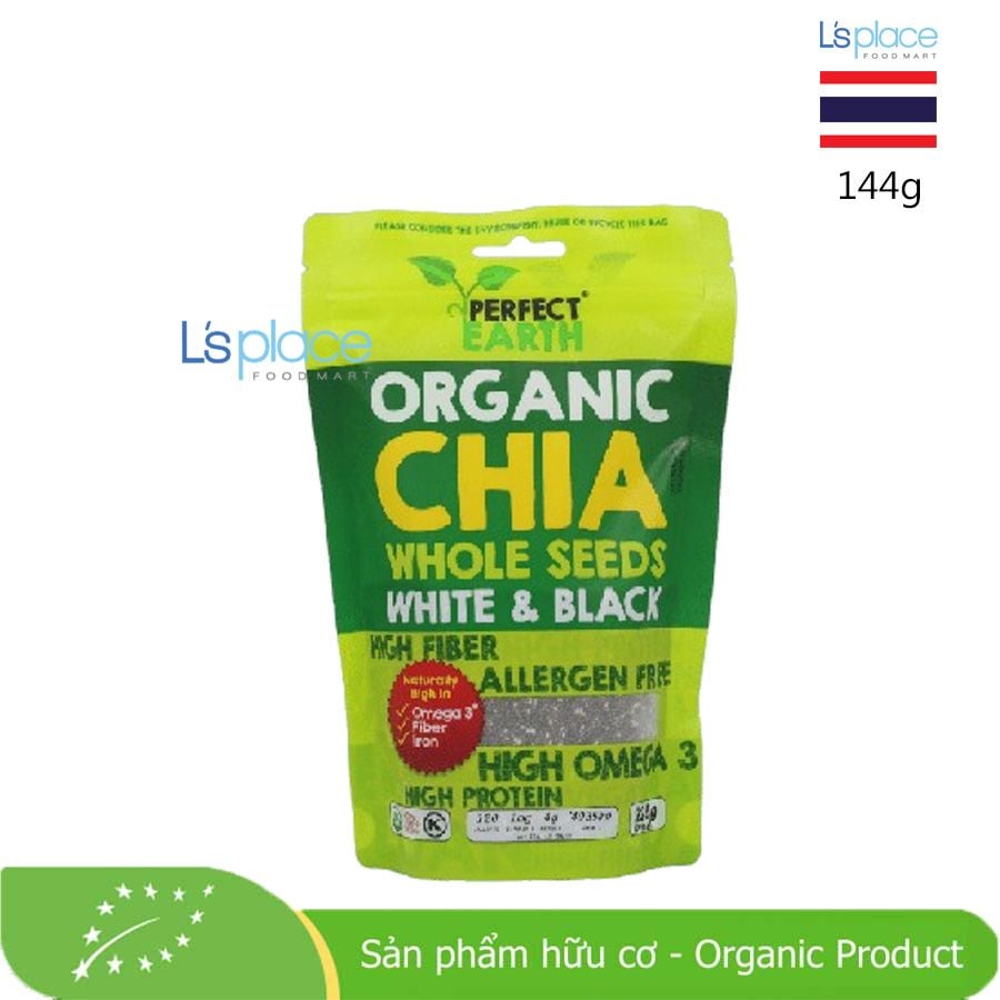 Perfect Earth Hạt chia đen trắng hữu cơ