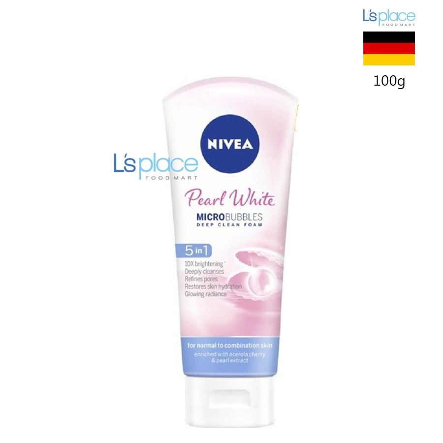 Nivea Sữa rửa mặt nữ Pearl White Deep Clean Foam