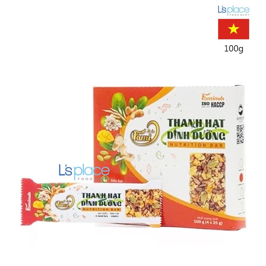 Faminuts Thanh dinh dưỡng hạt điều trái cây