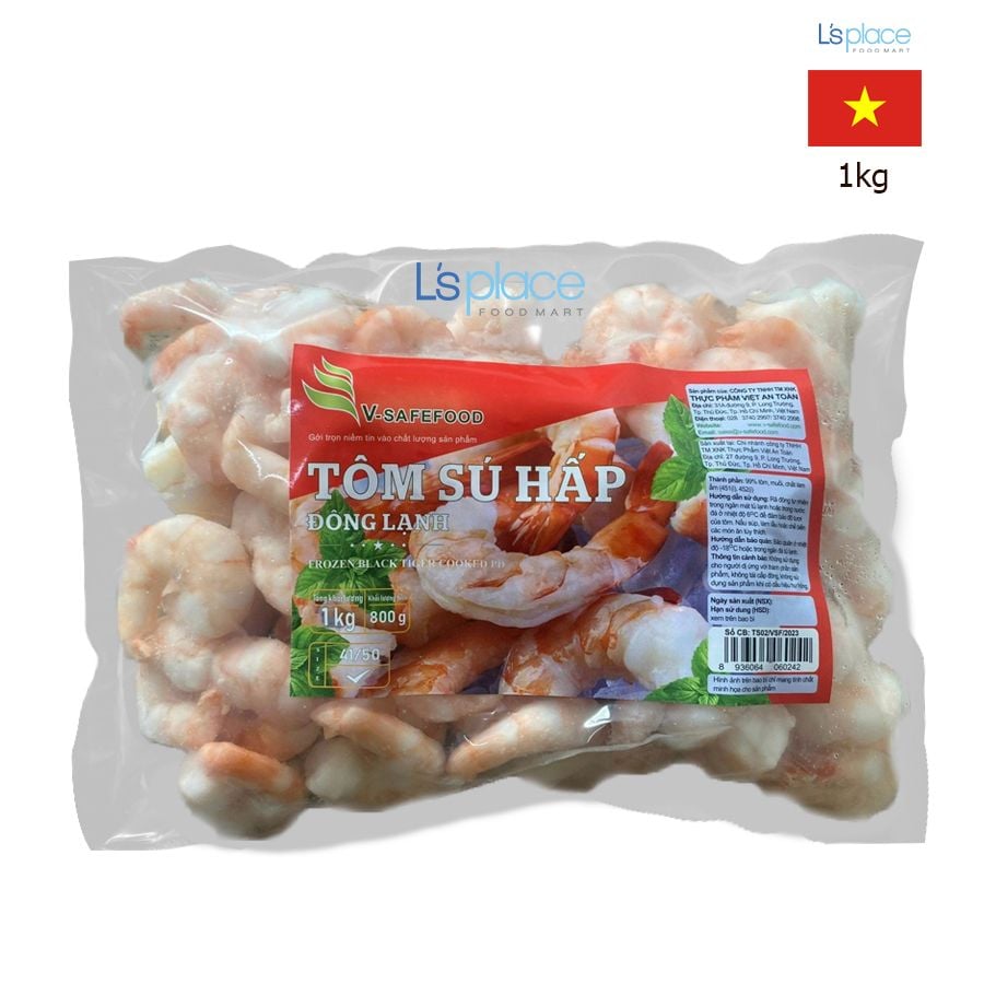 V-Safefood Tôm sú hấp size 41/50