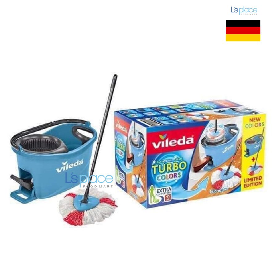 Vileda Turbo Bộ cây lau nhà xanh