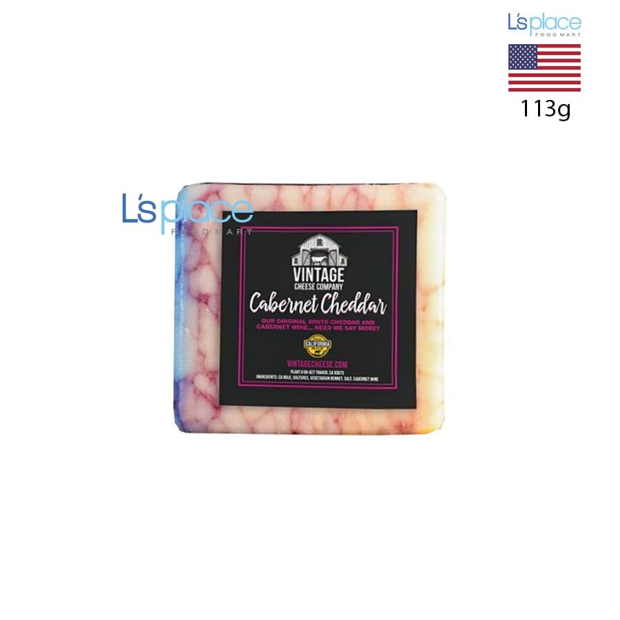 Vintage Cheese Company Phomai Cheddar rượu Cabernet miếng nhỏ