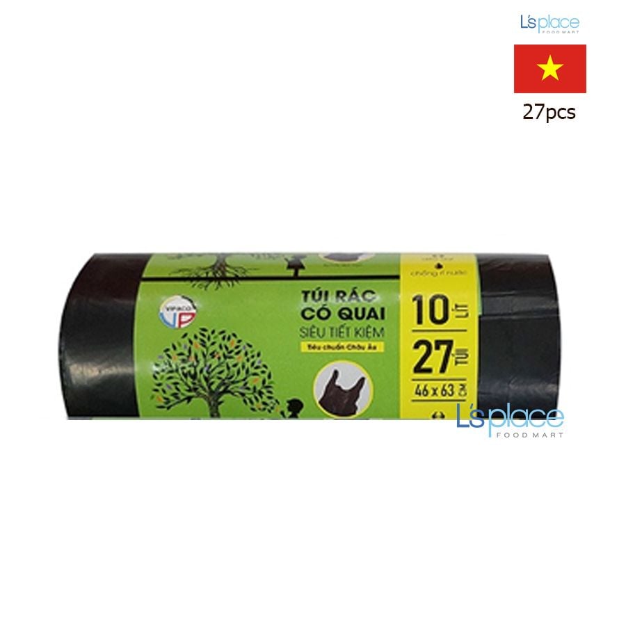 Vipaco Túi rác có quai 10L 46x63cm – L's Place Foodmart