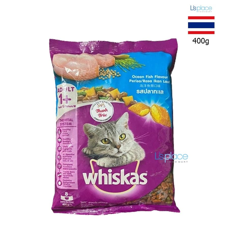 Whiskas Thức ăn mèo lớn khô vị Cá biển