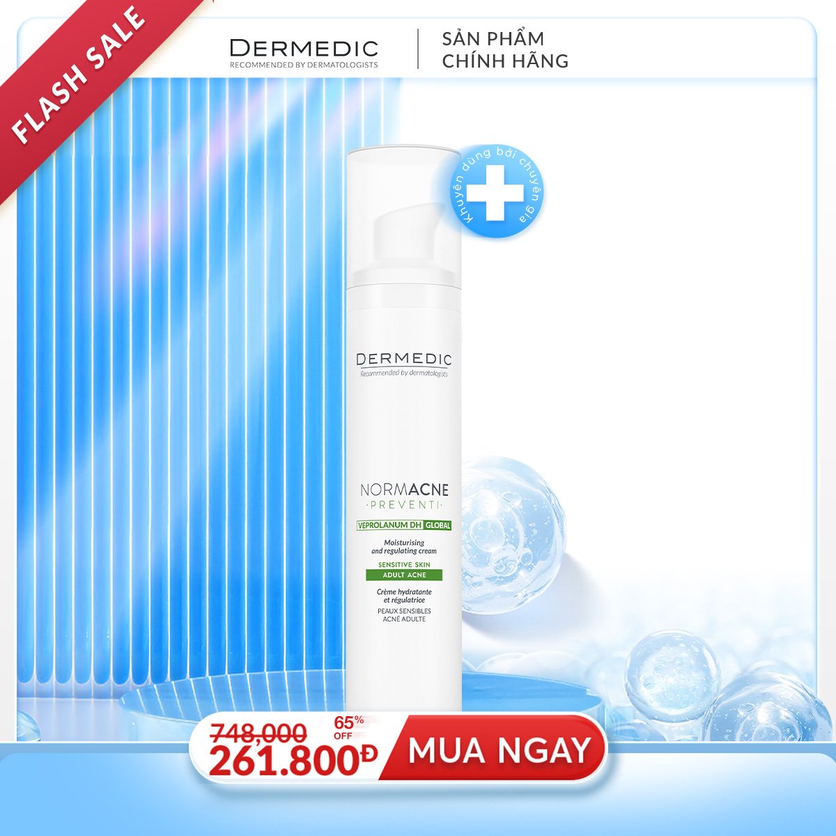 NORMACNE Moisturizing and regulating cream for sensitive adult acne skin - Kem dưỡng chống lão hóa cho da mụn ở người trưởng thành ( Date : 12/05/2025 )