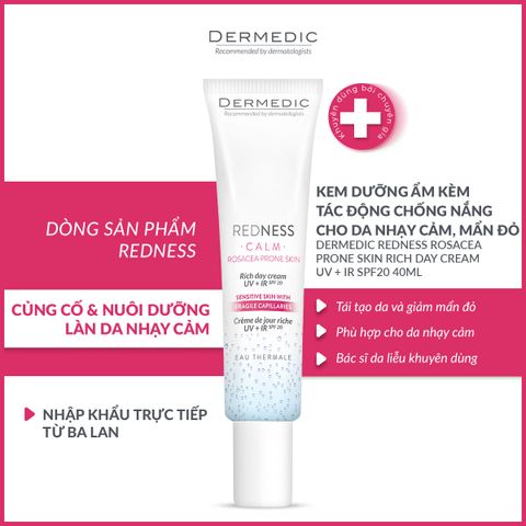  REDNESS Rosacea Prone Skin Rich Day Cream UV + IR SPF20  - Kem dưỡng ban ngày dành cho da nhạy cảm, mẩn đỏ (28/2/2026) 