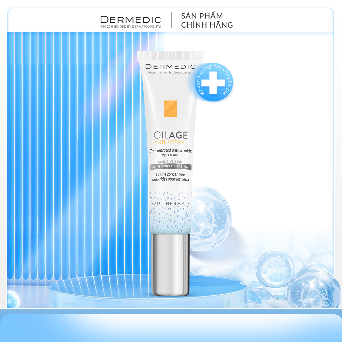 Kem mắt hỗ trợ tình trạng lão hoá mắt - OILAGE CONCENTRATED ANTI-WRINKLE EYE CREAM 15ML