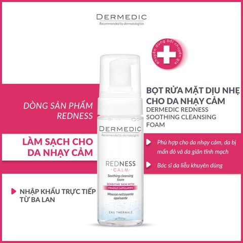  REDNESS Calm Soothing Cleansing Foam - Bọt rửa mặt dành cho da nhạy cảm 170ml 