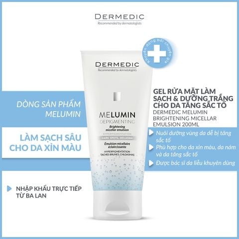  MELUMIN Brightening micellar emulsion - Gel rửa mặt dưỡng trắng da 200ml 