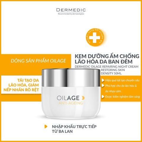  OILAGE REPAIRING NIGHT CREAM RESTORING SKIN DENSITY - Kem dưỡng ngăn lão hóa da ban đêm 