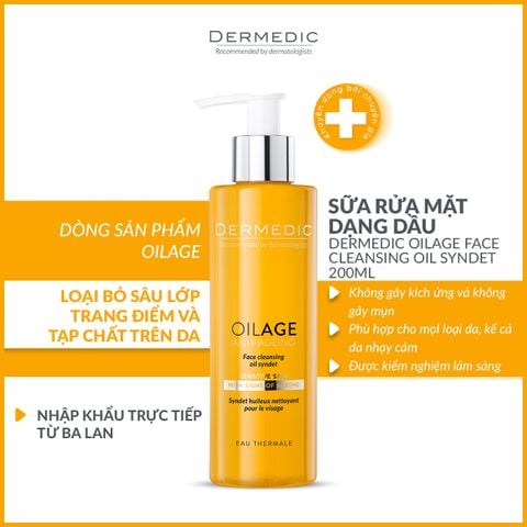  Gel rửa mặt sạch sâu dành cho da trưởng thành & nhạy cảm - OILAGE FACE CLEANSING OIL SYNDET 