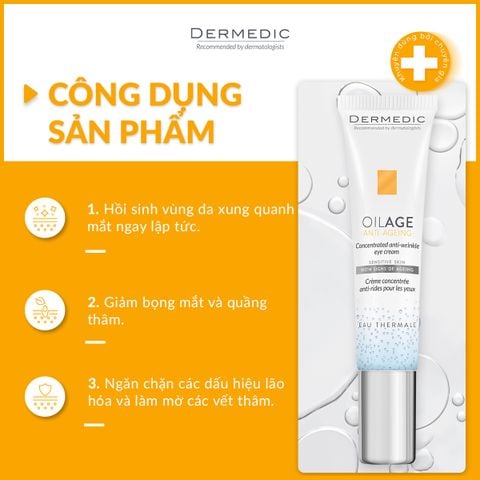  Kem mắt hỗ trợ tình trạng lão hoá mắt - OILAGE CONCENTRATED ANTI-WRINKLE EYE CREAM 15ML 