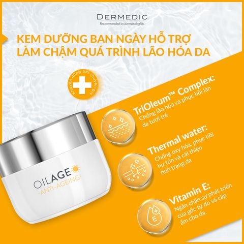  OILAGE NOURISHING DAY CREAM RESTORING SKIN DENSITY - Kem dưỡng hỗ trợ tình trạng da lão hoá dùng ban ngày 
