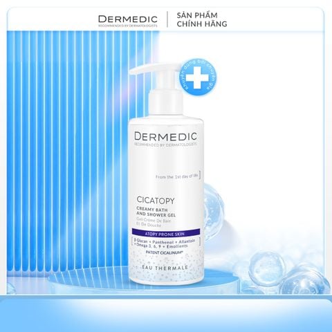  CICATOPY Creamy bath and shower gel - Sữa tắm làm sạch da hàng ngày dành cho da chàm, viêm da cơ địa 