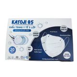  [HKM] Hộp Khẩu Trang Y Tế Cao cấp 5 Lớp Chính Hãng KATOJI 95 - Êm tai - Hộp 20 cái 