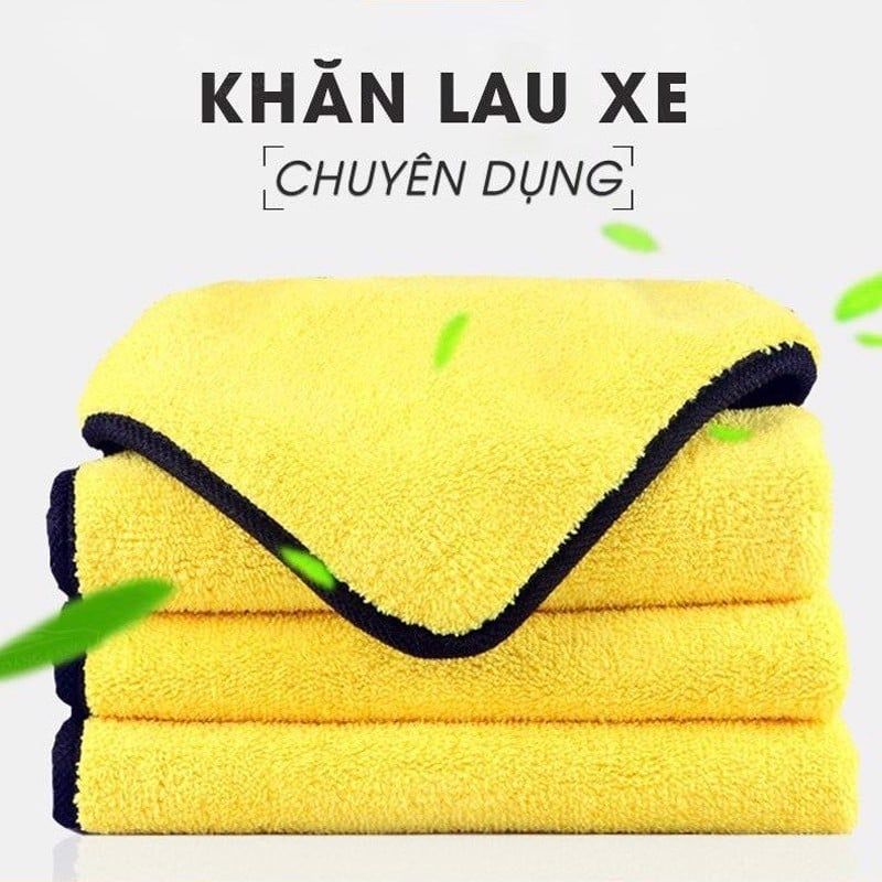  [HMK] Khăn lau xe hơi chuyên dụng 2 lớp cao cấp vải nano siêu sạch, siêu thấm hút, chống dính dầu, không xù lông - 30X30cm 