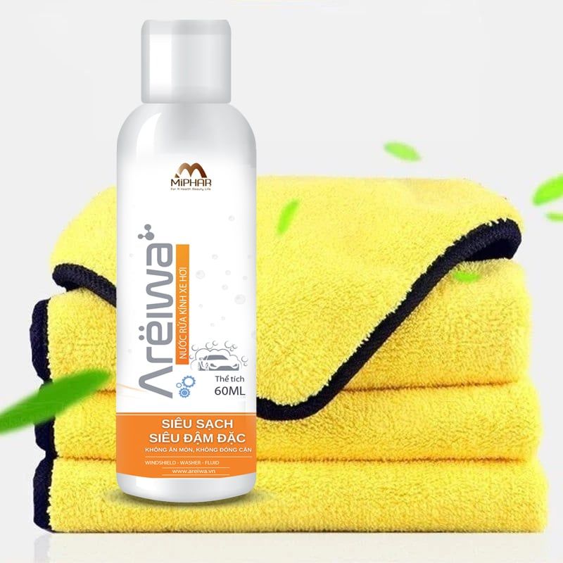  [HMK] Combo Nước rửa kính ô tô siêu đậm đặc + Kèm khăn lau xe chuyên dụng - pha loãng 4 lít nước - sạch bụi & dầu mỡ, tăng tuổi thọ mặt kính và cao su 