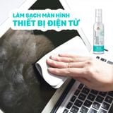  [Miễn phí] Bộ sản phẩm vệ sinh xịt khuẩn điện thoại, mắt kính, màn hình máy tính, bàn phím, thẻ đeo - Công nghệ nano bạc x tặng kèm khăn lau vi sợi 