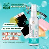  Chai vệ sinh khử khuẩn chuyên dụng điện thoại, mắt kính Nano Areiwa tặng kèm khăn lau vi sợi 