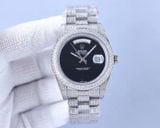  Rolex Day-Date Onyx 18238 Full Diamond  v41mm 8215 - Replica 1:1 