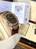  Đồng Hồ Patek Philippe Nautilus 5724/R-001 - Mạ Vàng Lên Kim Cương Moissannite - Replica 