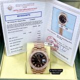  Rolex Daydate Rose Gold 118235 v40 - Lên Kim Moissanite 
