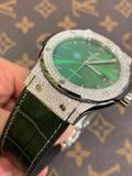  Đồng hồ Hublot Classic Fusion Green Lên Moissanite Hongkong 