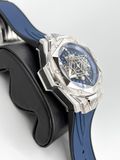  HUBLOT Sang Bleu II King Gold Pave Chronograph Automatic Diamond Black Dial Watch 418.OX.1108.RX.1604.MXM20 418.OX.1108.RX.1604.MXM 