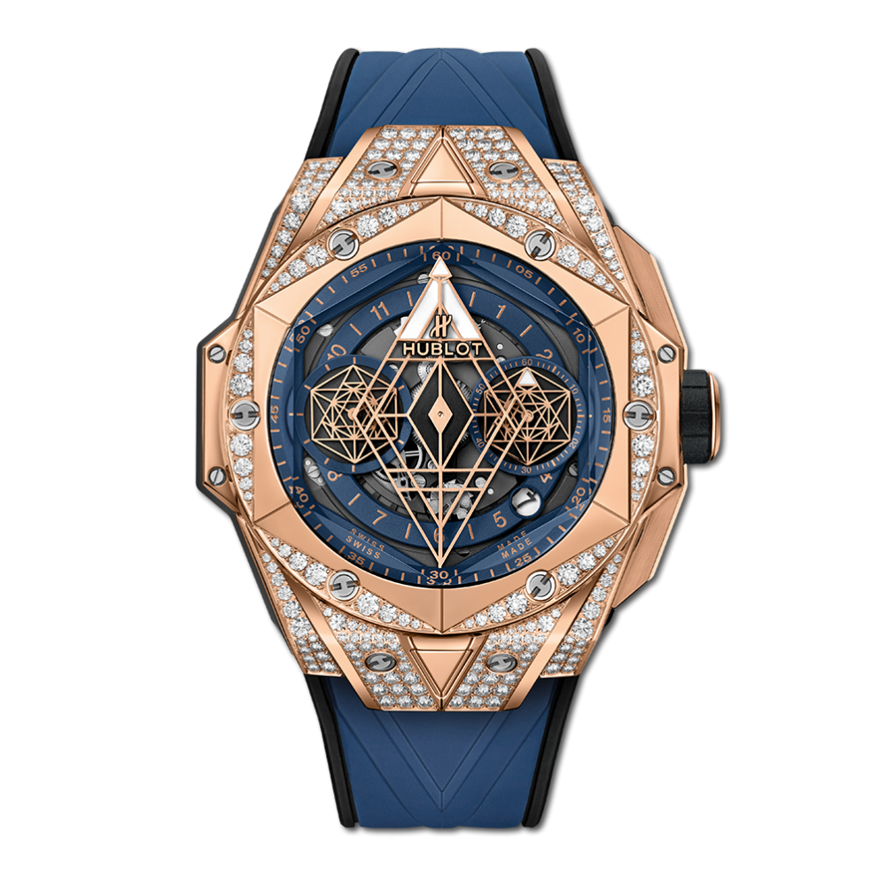  Đồng Hồ Hublot Big Bang Unico - REPLICA 1:1 |  45mm Sang Bleu II King Gold 418.OX.5108.RX.1604.MXM20 