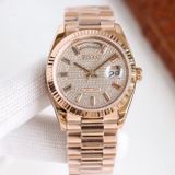  ROLEX DATEDAY eta 2836 L904 v36 - rose - Relica 1:1 