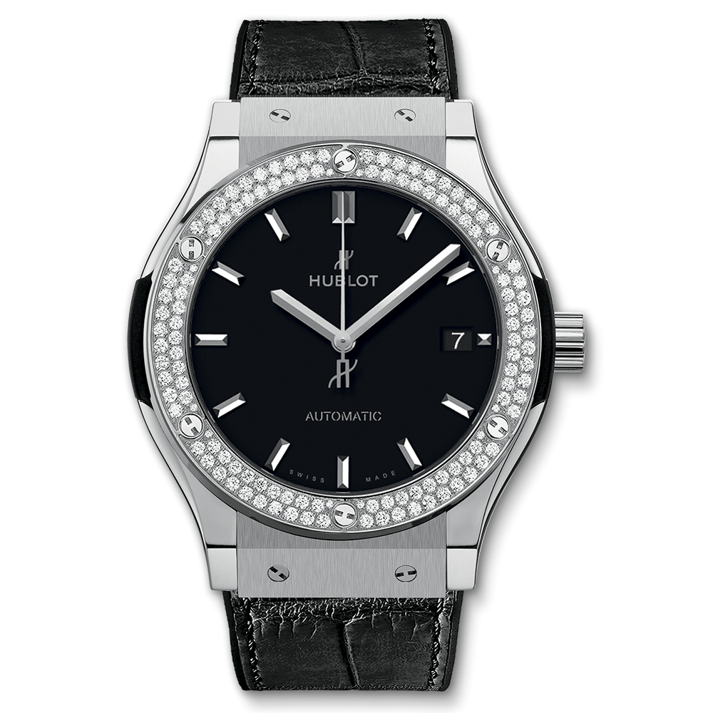  Đồng hồ Hublot Classic Fusion - REPLICA 1:1 |  42mm Diamonds Titanium 511.NX.1171.LR.1104 