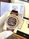  Đồng Hồ Patek Philippe Nautilus 5724/R-001 - Mạ Vàng Lên Kim Cương Moissannite - Replica 