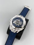  HUBLOT Sang Bleu II King Gold Pave Chronograph Automatic Diamond Black Dial Watch 418.OX.1108.RX.1604.MXM20 418.OX.1108.RX.1604.MXM 