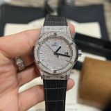  Đồng hồ Hublot Classic Fusion Titanium 42mm full kim cương mới 100% 