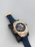  HUBLOT Sang Bleu II King Gold Pave Chronograph Automatic Diamond Black Dial Watch 418.OX.1108.RX.1604.MXM20 418.OX.1108.RX.1604.MXM 