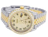  Rolex Two Tone Datejust Ii 126303 v41 - Replica 1:1 Full Diamond Nhân Tạo 