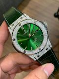  Đồng hồ Hublot Classic Fusion Green Lên Moissanite Hongkong 