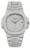  PATEK PHILIPPE Nautilus White Gold 5719/1G-001, 40mm- Replica full Kim cương nhân tạo 