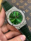  Đồng hồ Hublot Classic Fusion Green Lên Moissanite Hongkong 