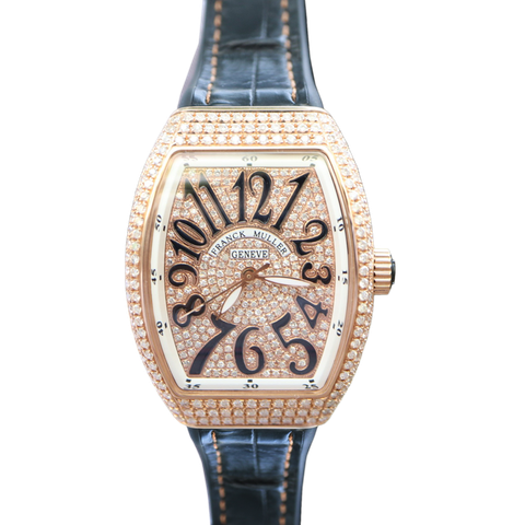 Franck Muller Vanguard Steel Diamonds Rose Gold V32 QZ 