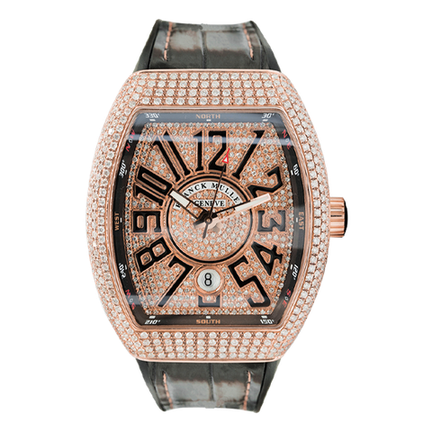  Franck Muller Vanguard Rose Gold Pave Diamonds V41 