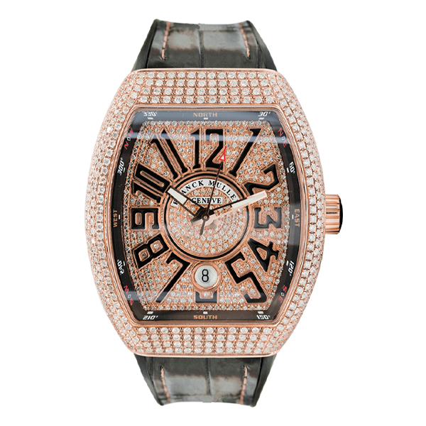  Franck Muller Vanguard Rose Gold Pave Diamonds V41 