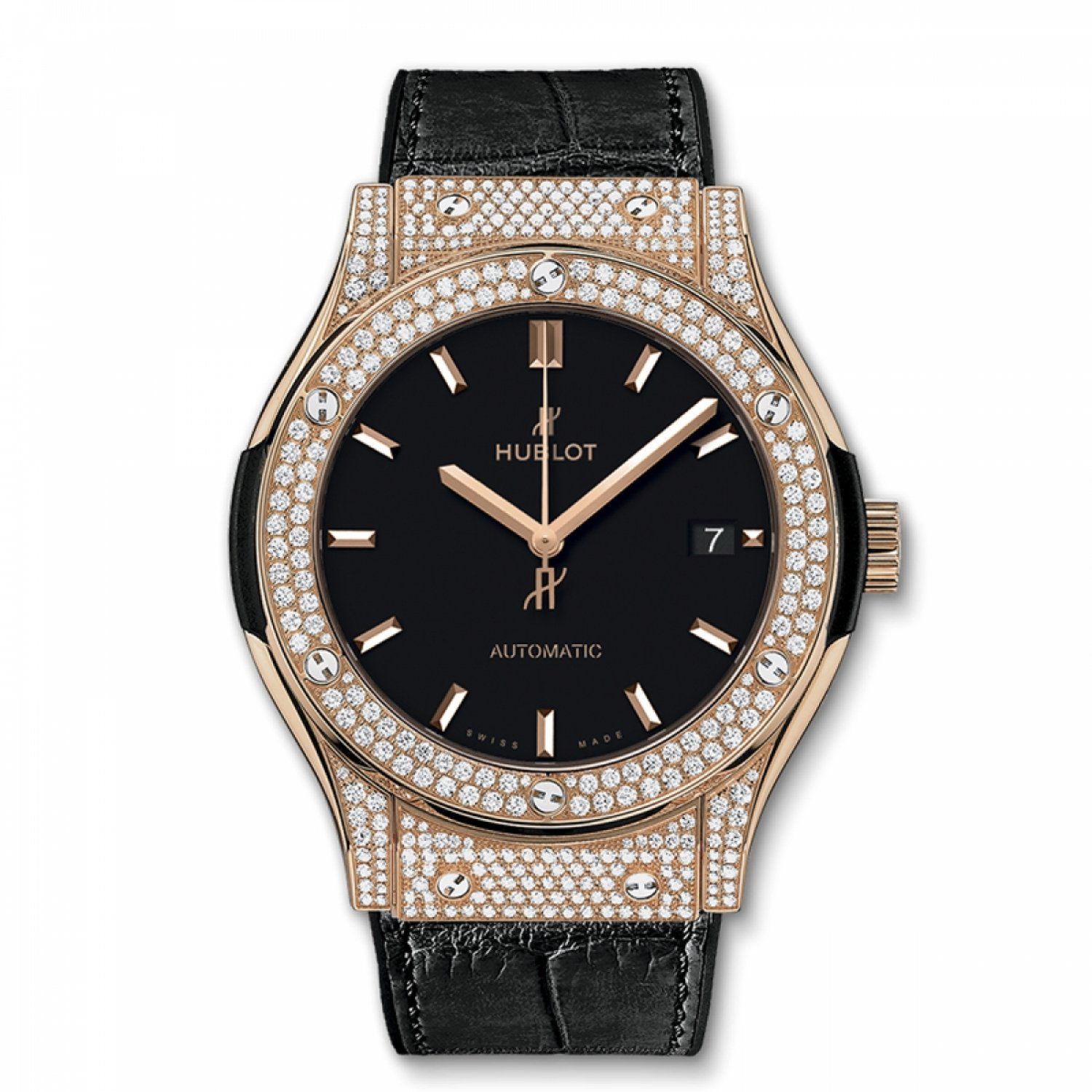  Đồng hồ HUBLOT CLASSIC - REPLICA 1:1 |  FUSION KING GOLD DIAMOND PAVE 42mm 542.OX.1181.LR.1704 